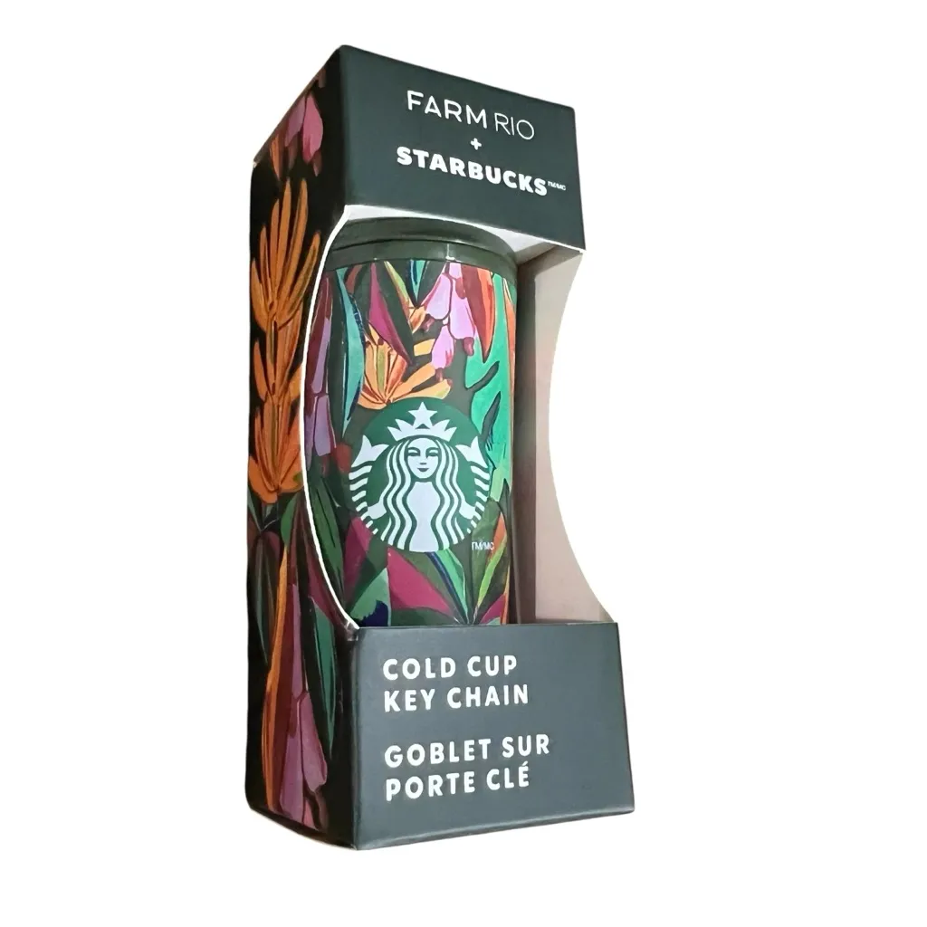 Farm Rio x Starbucks Cold Cup Keychain – Limited Edition Tropical Banana Print - Image 2