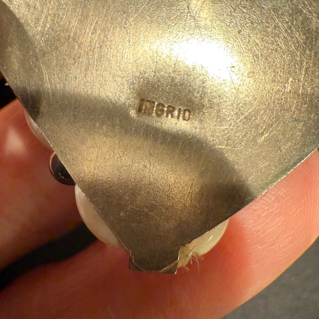 Vintage Phoenix Necklace – Handcrafted Navajo Artistry Glass and Black Pearl Blue - Image 11