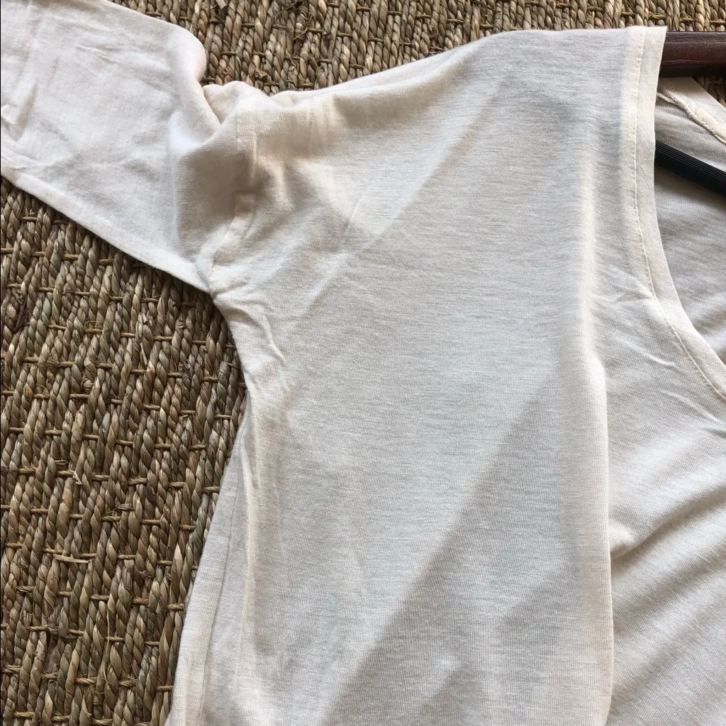 Club Monaco mixed media top - cream - Image 7