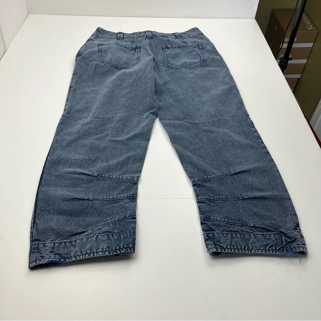 We The Free People Supersonic Slim Cropped Pants Utility Womens Blue Size 8 NEW‎ - Image 15