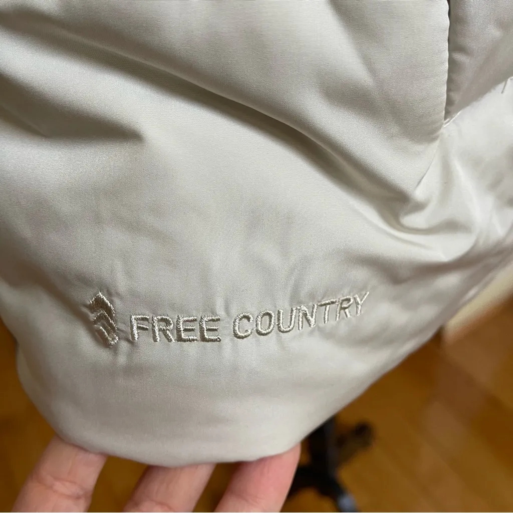 Free Country Sleeveless Quilted Trail Creek Puffer Vest Cream Ivory Sz Large - Image 13