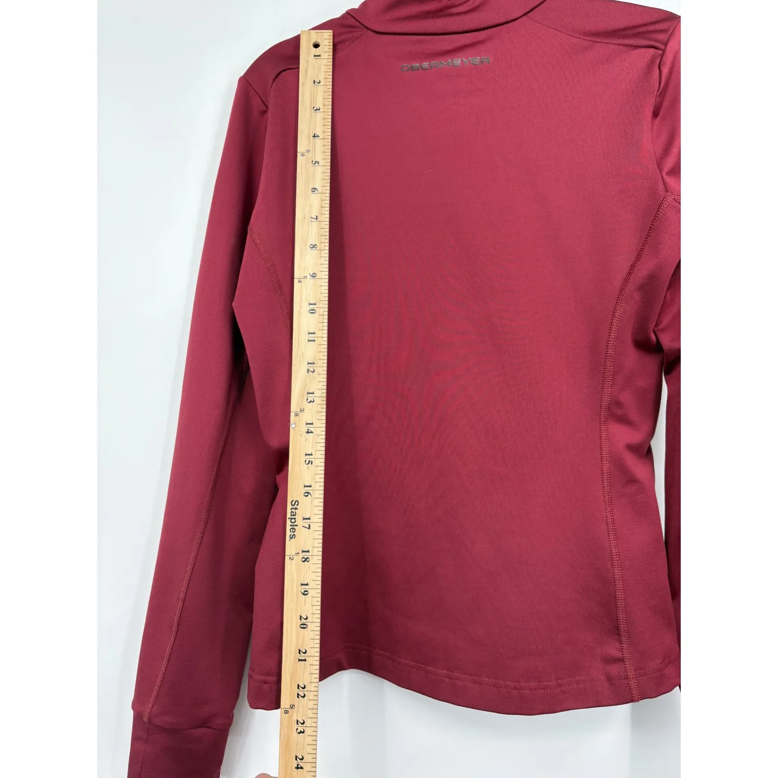Obermeyer resort Women's Burgundy Quarter Zip Long Sleeve Active Top Size S - Image 6