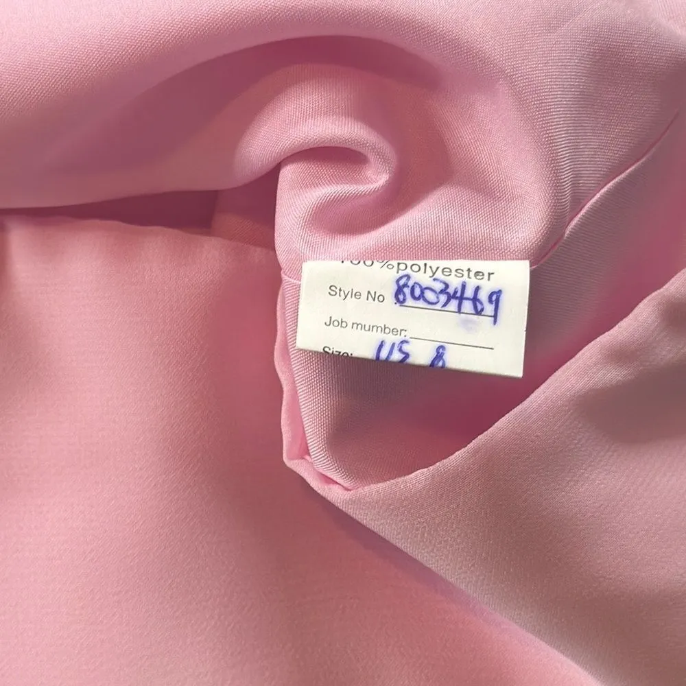 Women’s Pink Chiffon 3 Piece Formal Mother of the Bride Pants Suit Size 8 NEW - Image 11