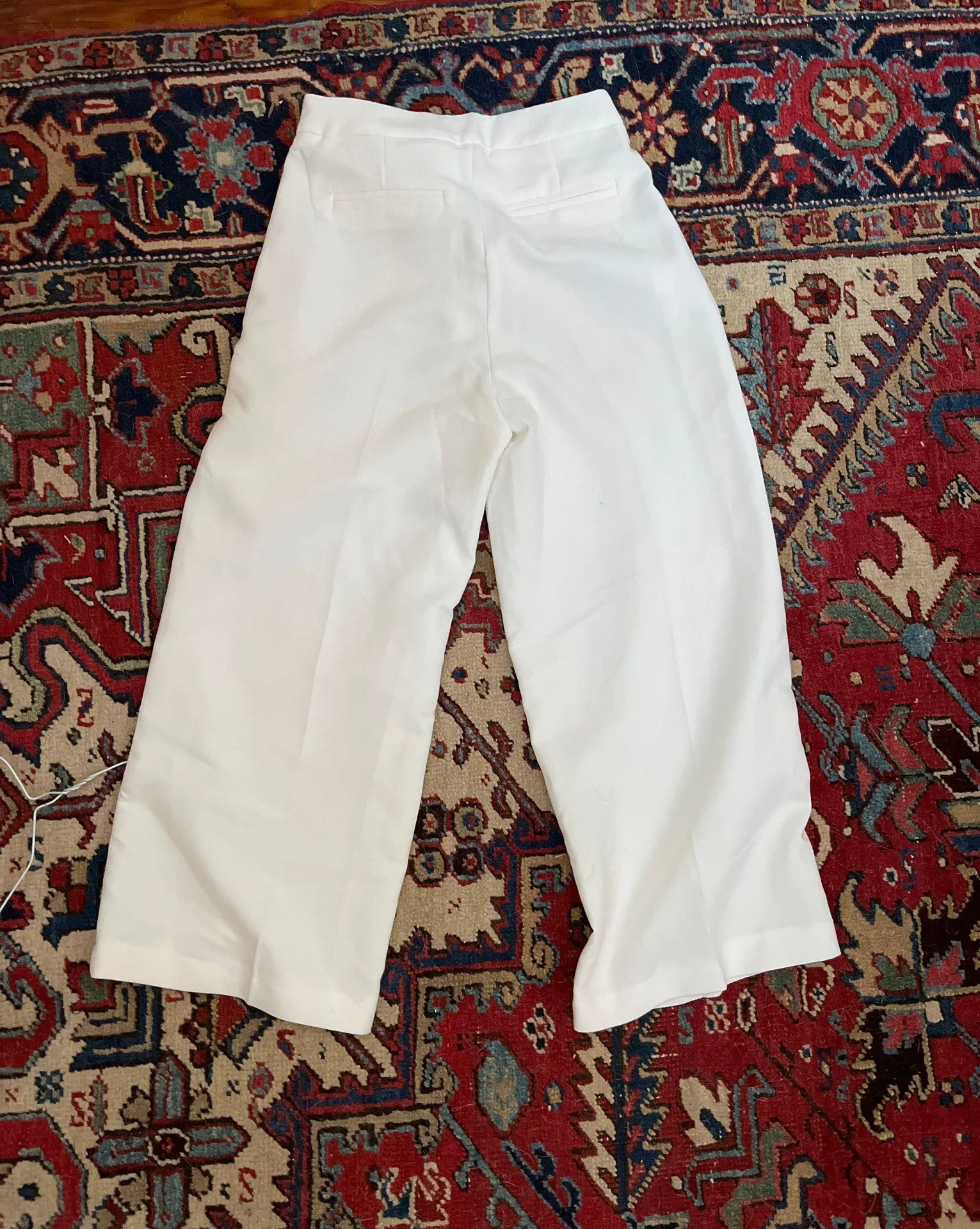 White Wide Leg Pants - Image 6