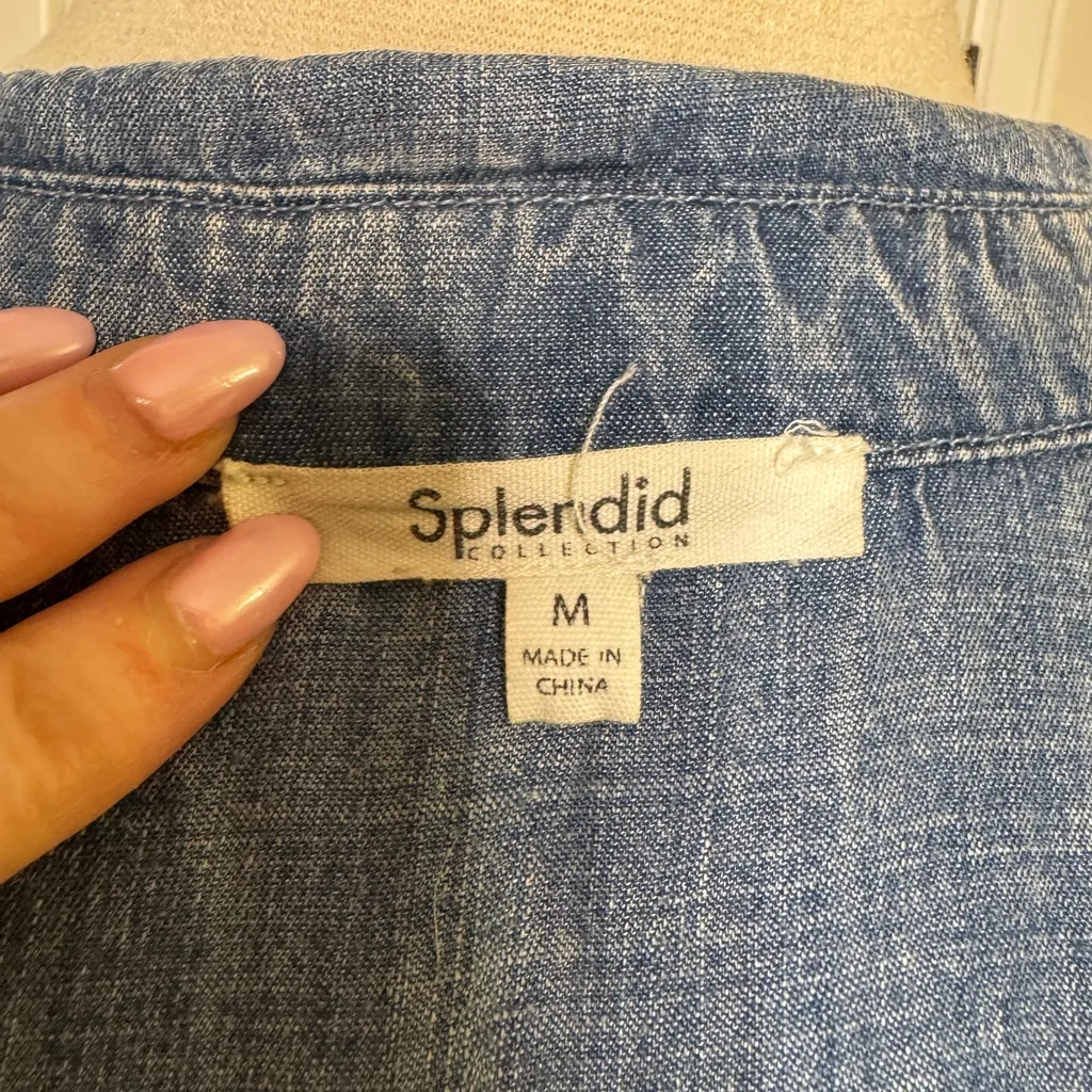 Splendid Sky Blue Denim Top - Image 6