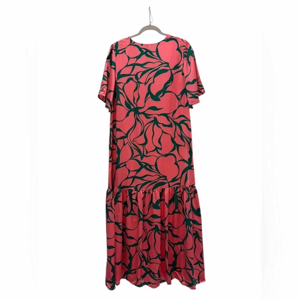 NWT Adrienne Palmer Beverly Hills Print Oversized Maxi Dress Small Resortwear - Image 2