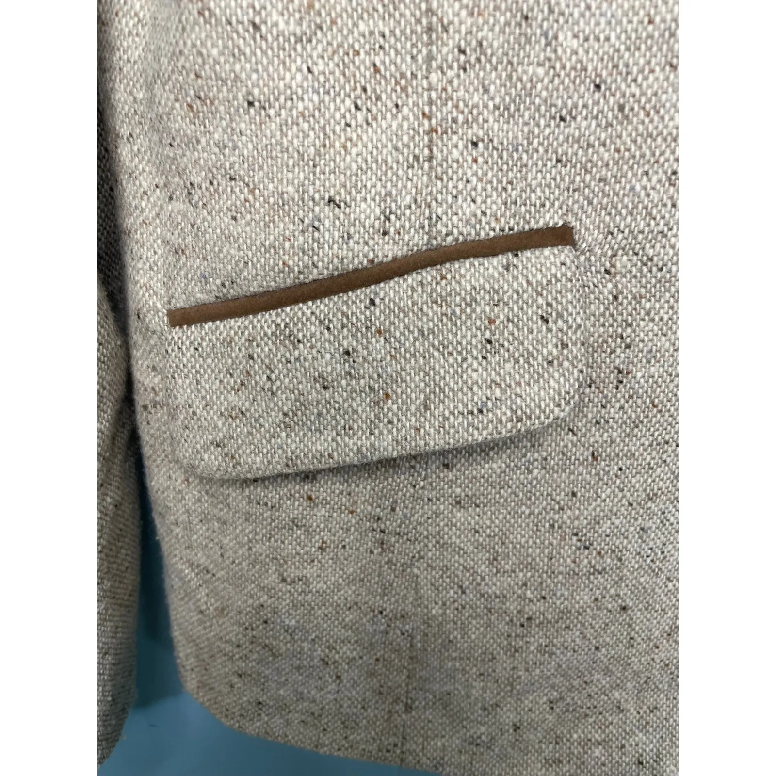 Vintage Hunt Club Women's Tweed‎ Blazer Jacket Brown Trim Single Breasted Size 6 - Image 4