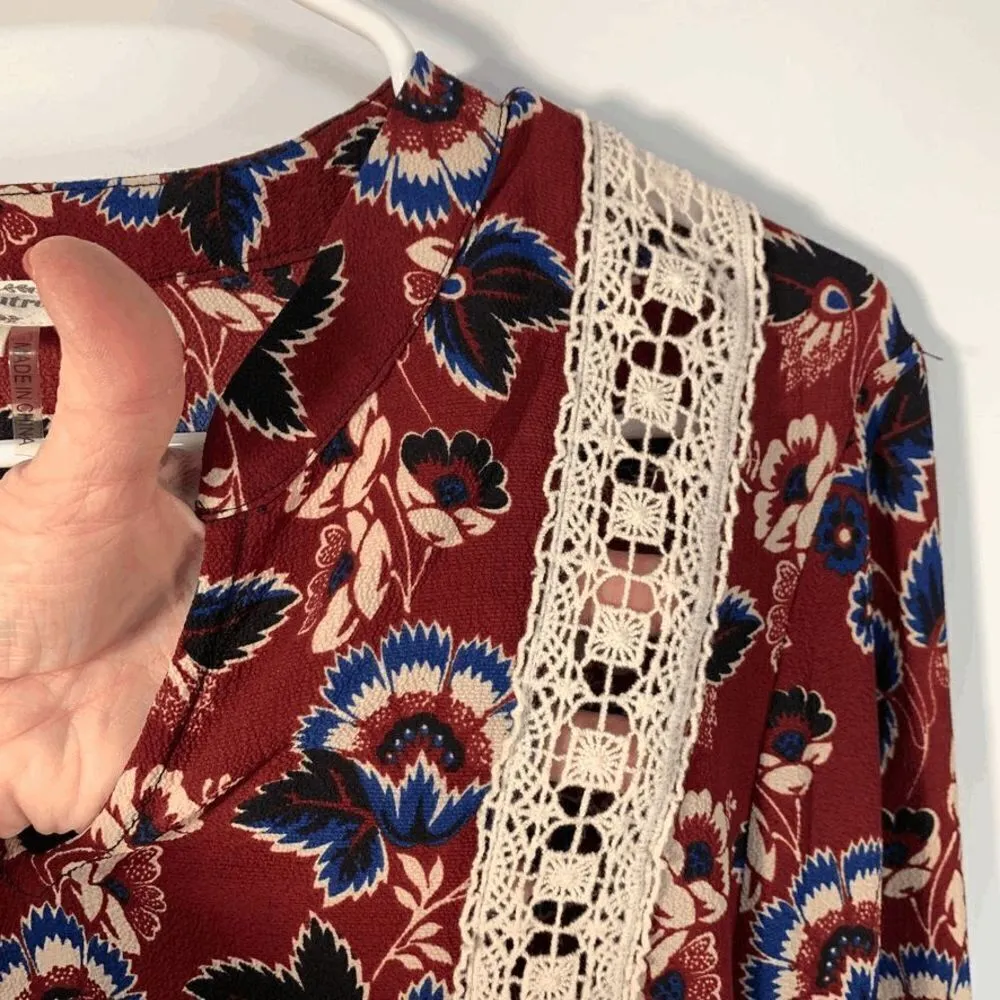 Entro Peasant Boho Blouse Size Medium - Image 5