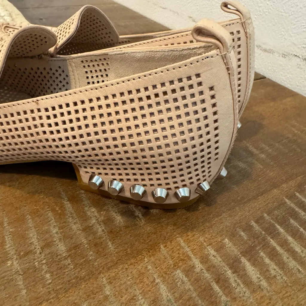 Jeffrey Campbell Barnett Studded Perforated Leather Loafers - Image 2