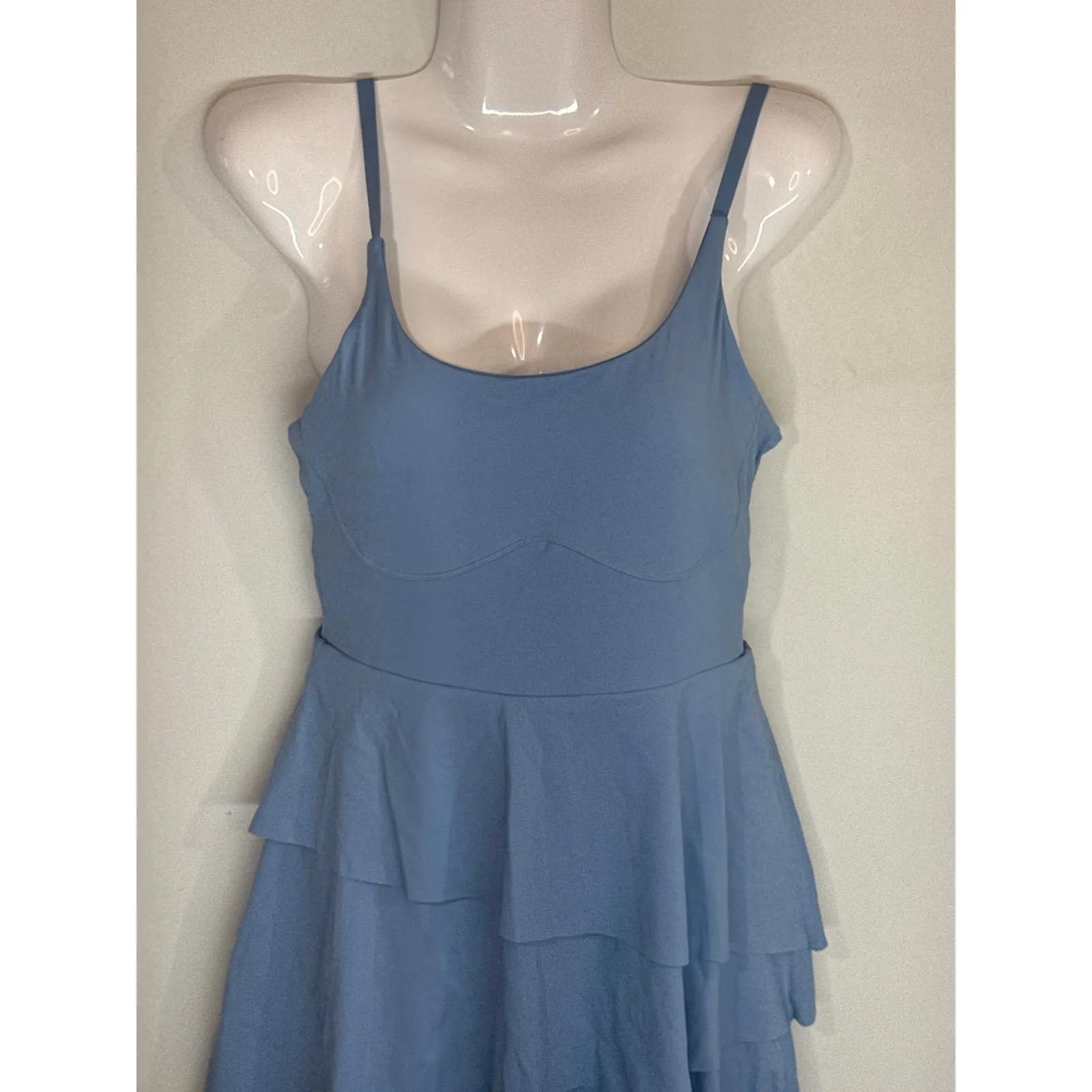 Halara Softly zero Airy Tiered Ruffle Mini Slip Dance Active Dress UPF50+ Sz. S - Image 3