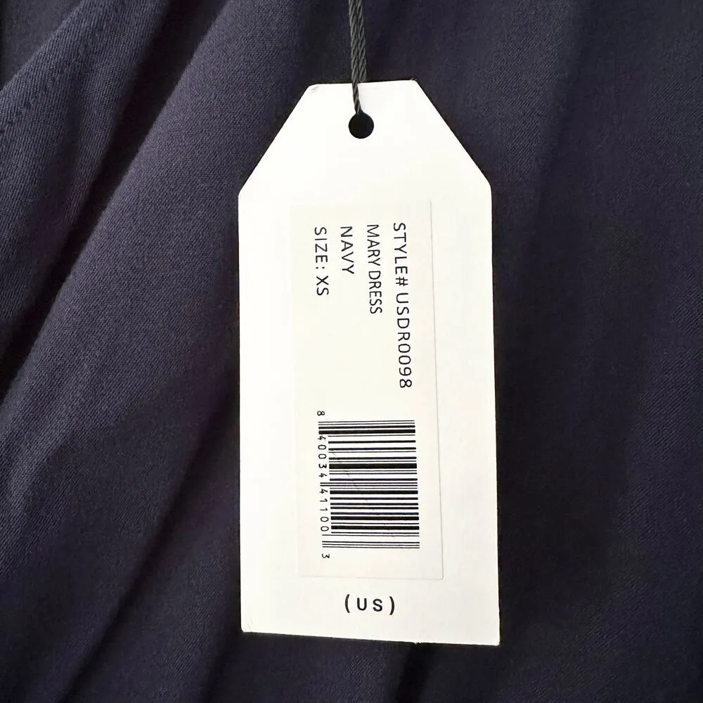 Universal Standard Navy Blue Asymmetric V Neck Jersey Sheath Dress NWT XS 10/12 - Image 7