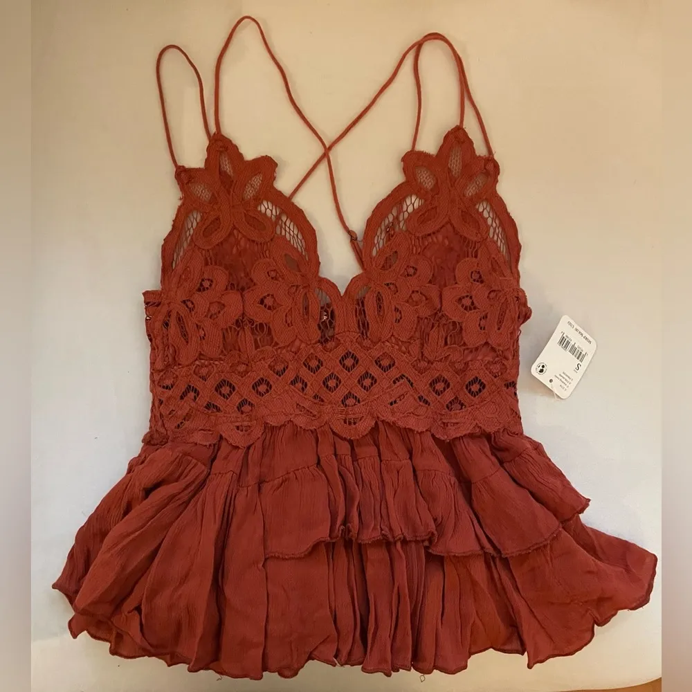 NWT Free People Winding Roads Burnt Orange Adella Cami Size S - Image 3