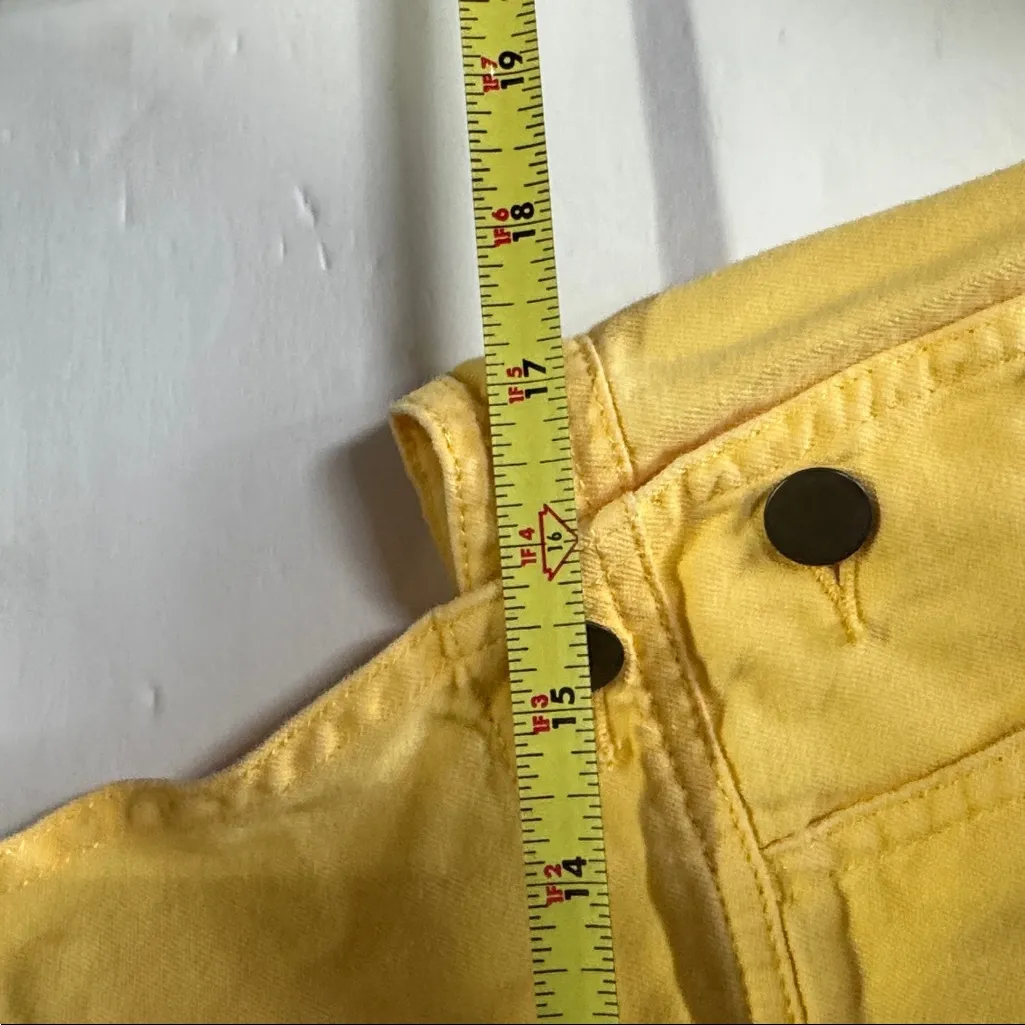 Sunny Yellow Women's embroidered shop til you drop cropped overalls L novelty Size L - Image 12