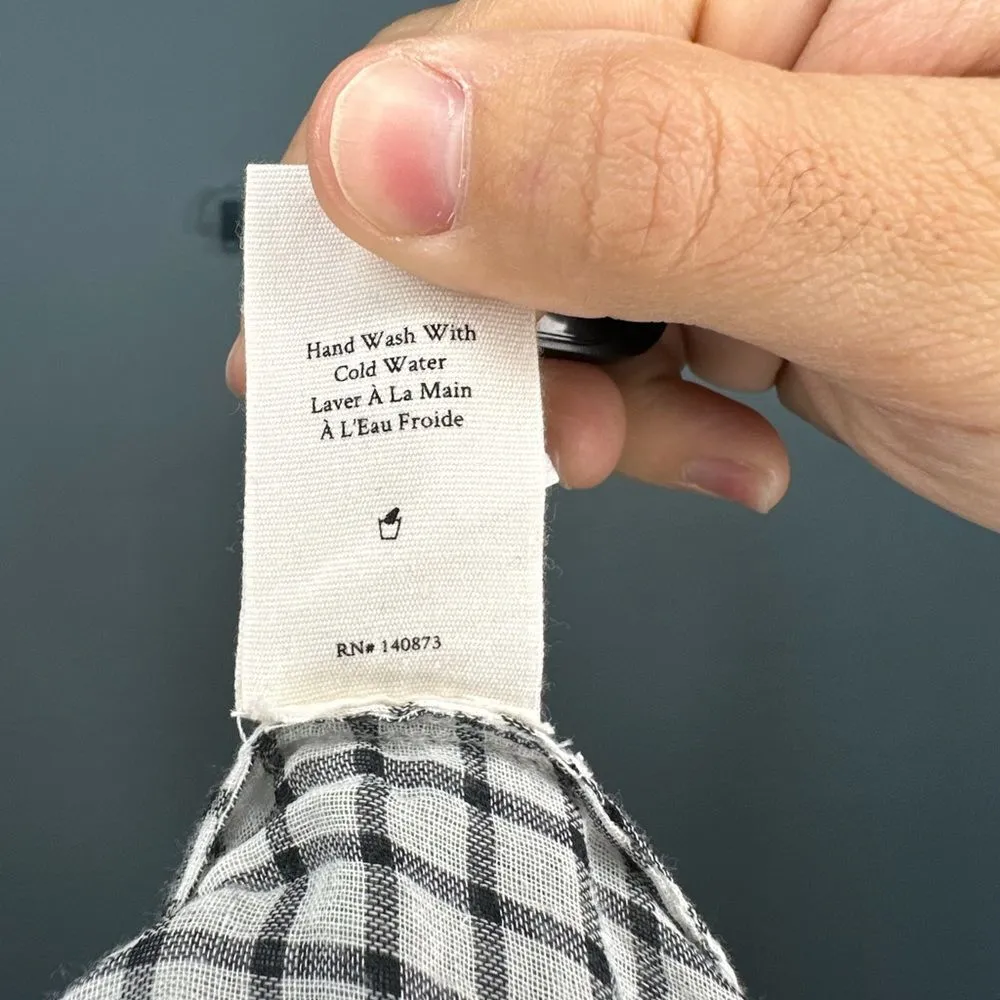 LOVESHACKFANCY Amy Gingham Ruffle Floral Mini Skirt Size L Dark Romantic Goblin - Image 3