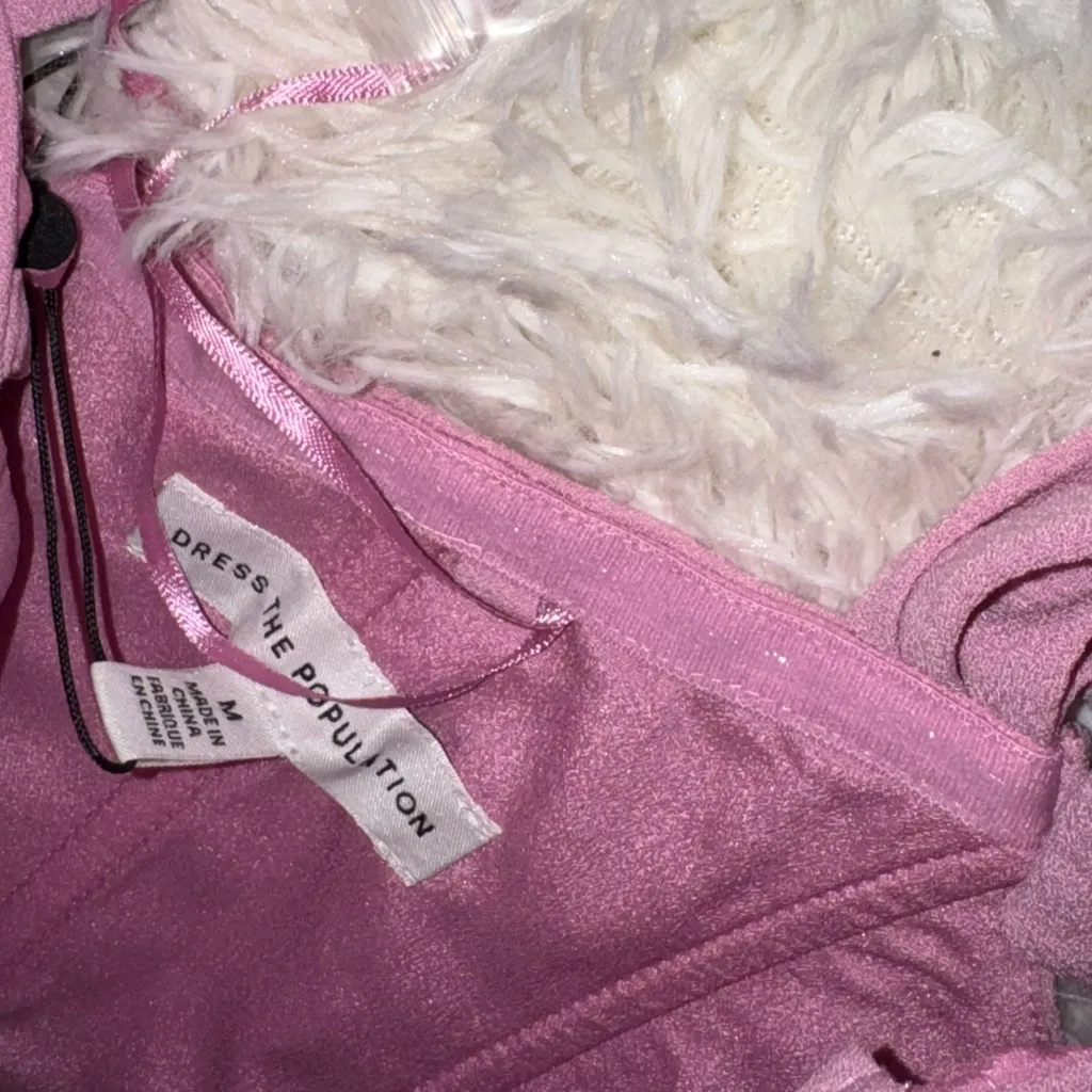 NEW Dress The Population Melania Off the Shoulder Gown Lavender purple Sz M - Image 6