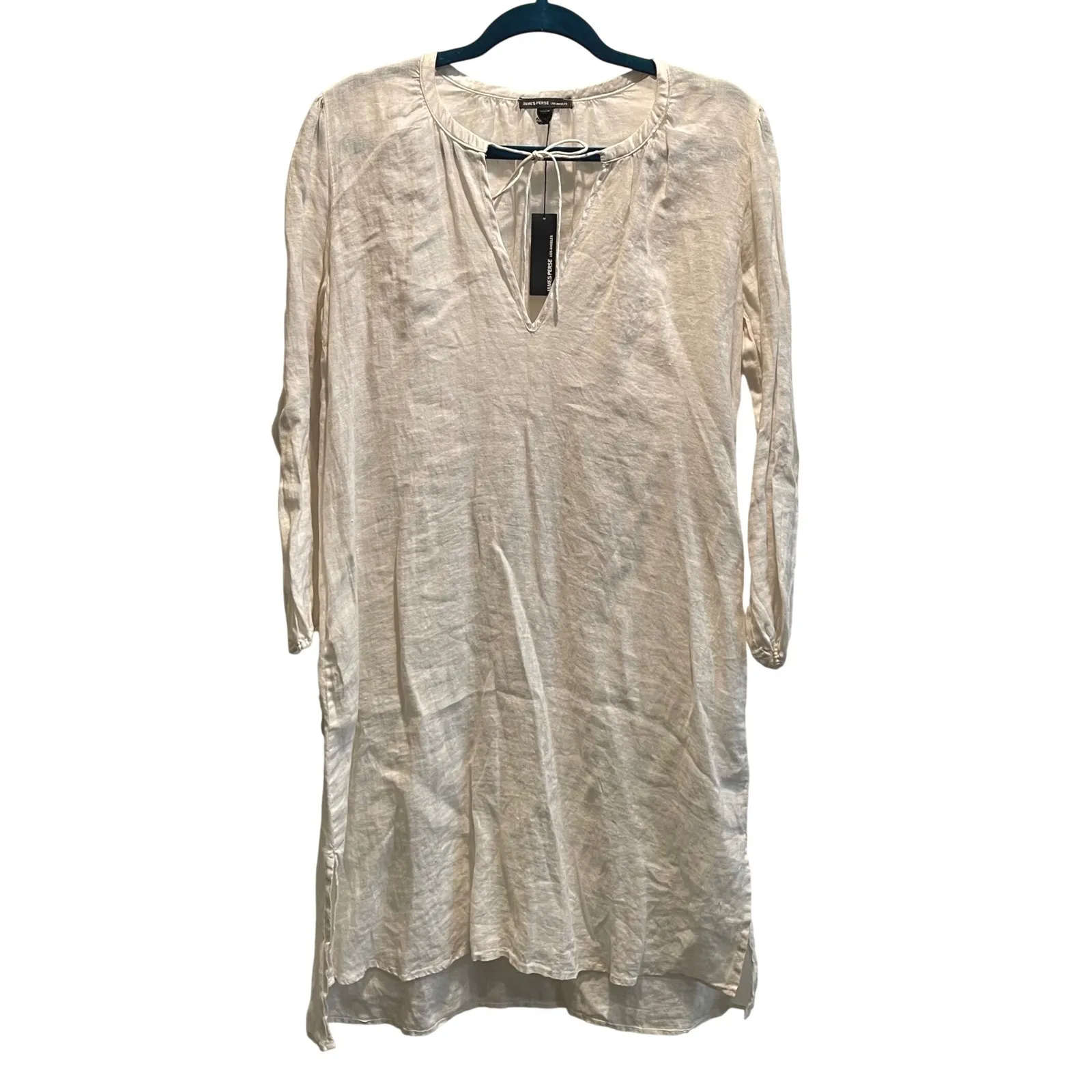 James Perse Linen Tunic Dress Style WLSL6576 Off White Size 2 Medium
NWT - Image 2