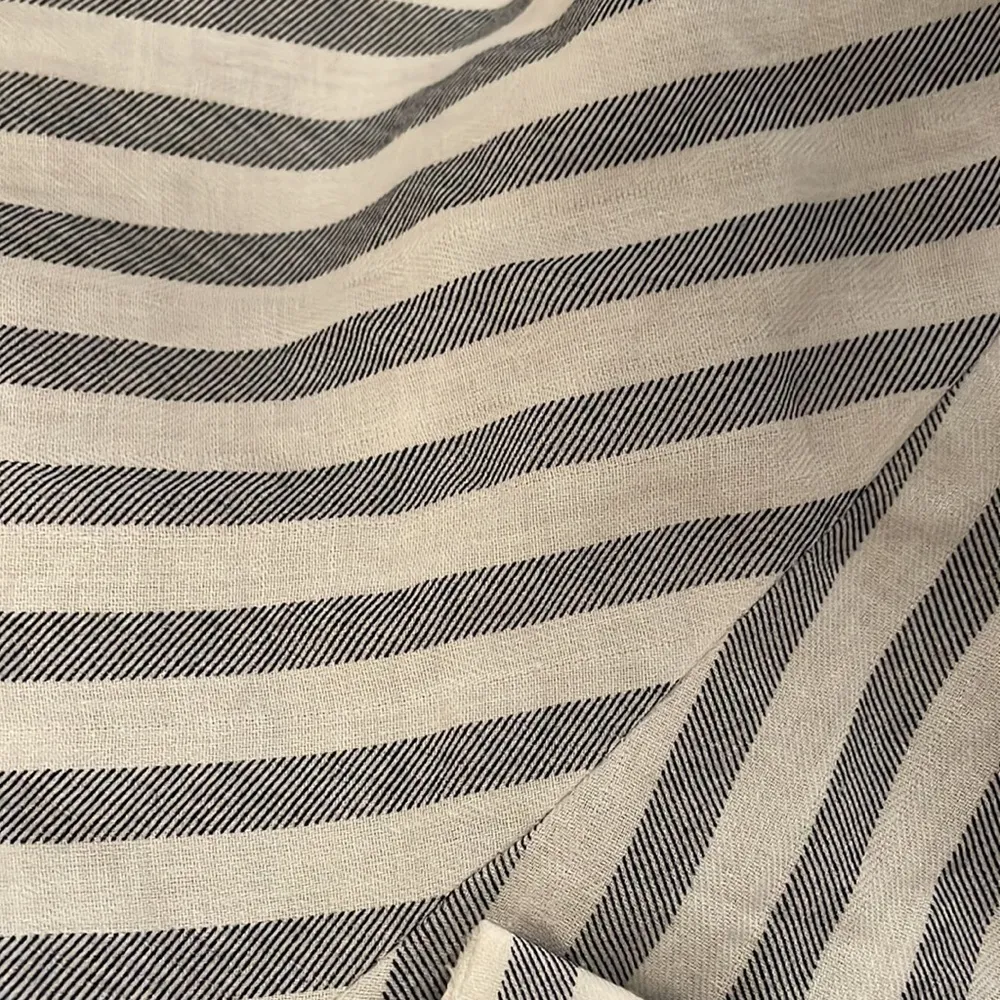 Edit by Nine Oversized Striped Button Down Shirt Large White - Image 7