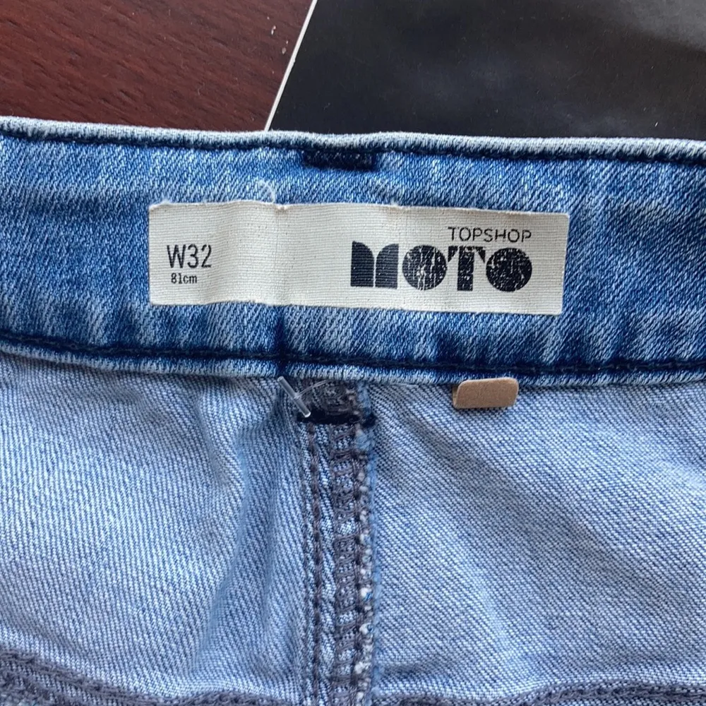 Topshop Moto Braided Jean Shorts sz 10 - Image 4