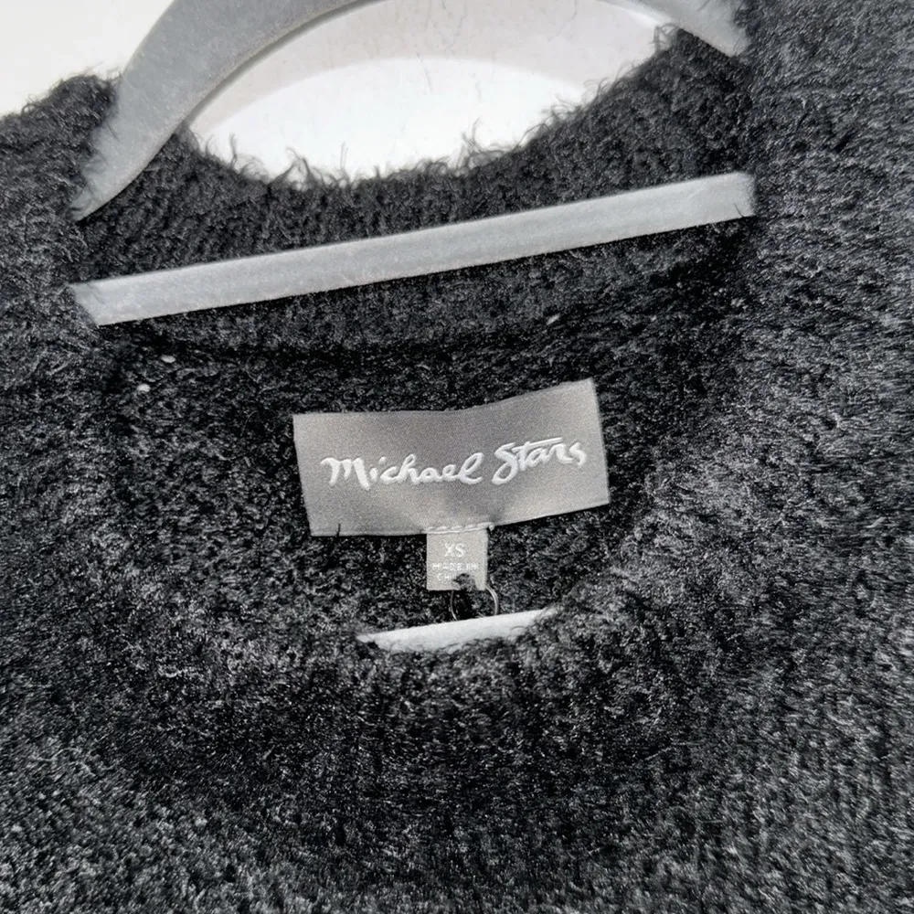 Michael Stars sweater black super soft mixed yarn wool‎ mohair cotton blend xs - Image 3