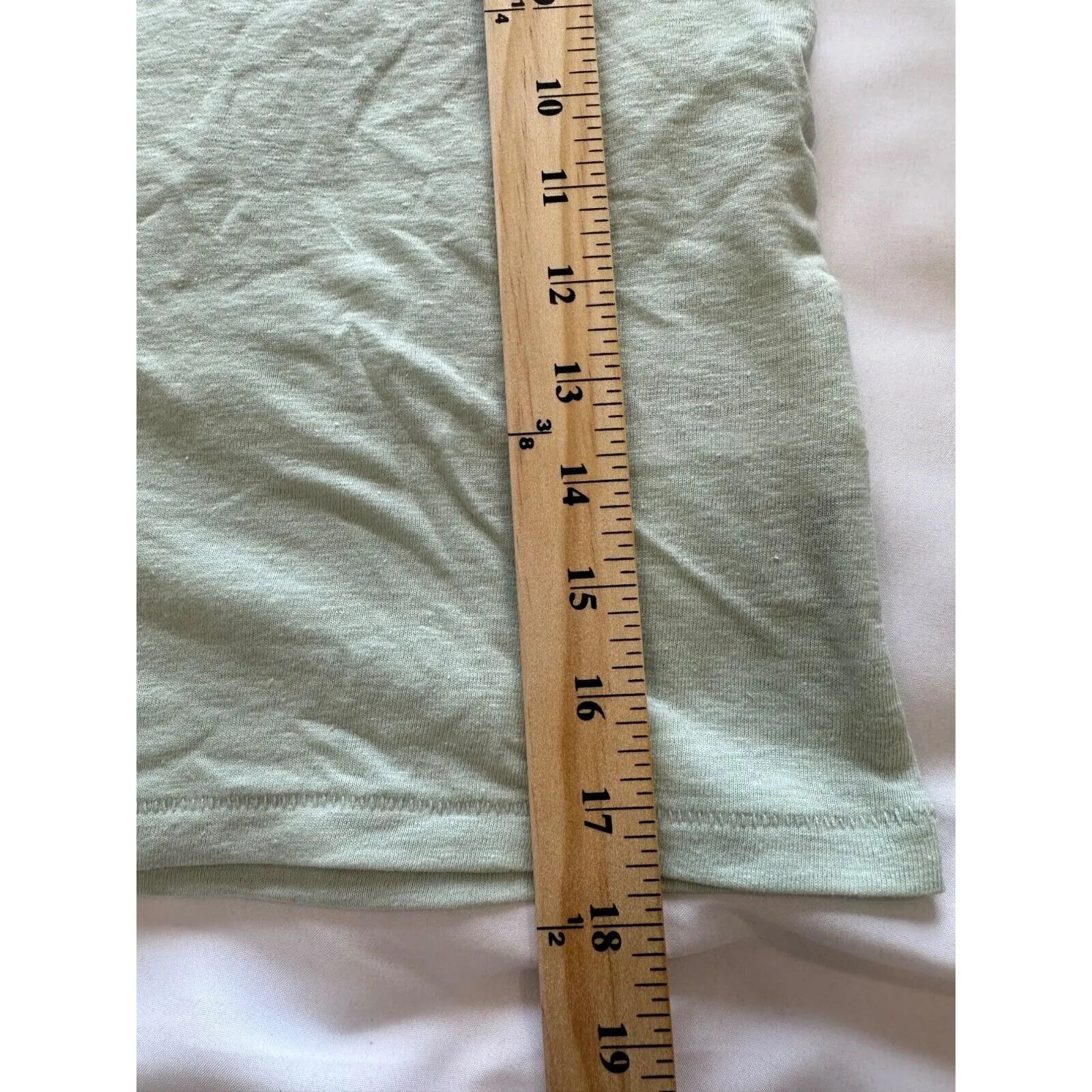 Madewell Contrast Bib Casual Crop Everyday Stretch Tee Iced Mint NWT M - Image 7