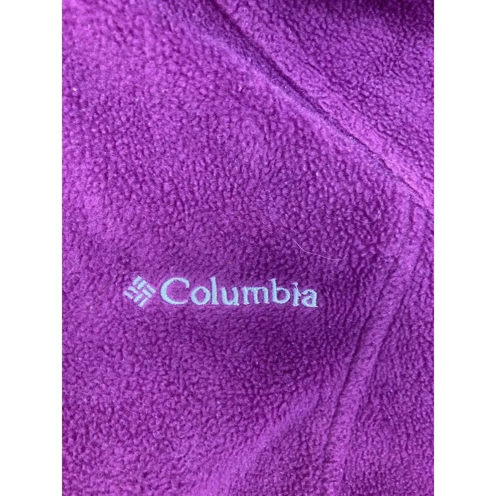 Columbia Sportswear Co Pullover Fleece Jacket Womens M Purple 1/4 Zip Activewear - Image 3