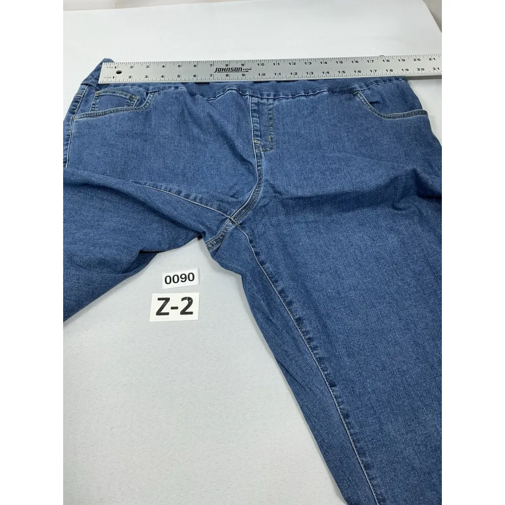 Womans Excellent Condition Woman Within Pullon Blue Jeans 20W Flare Leg 0090/Z-2 - Image 6
