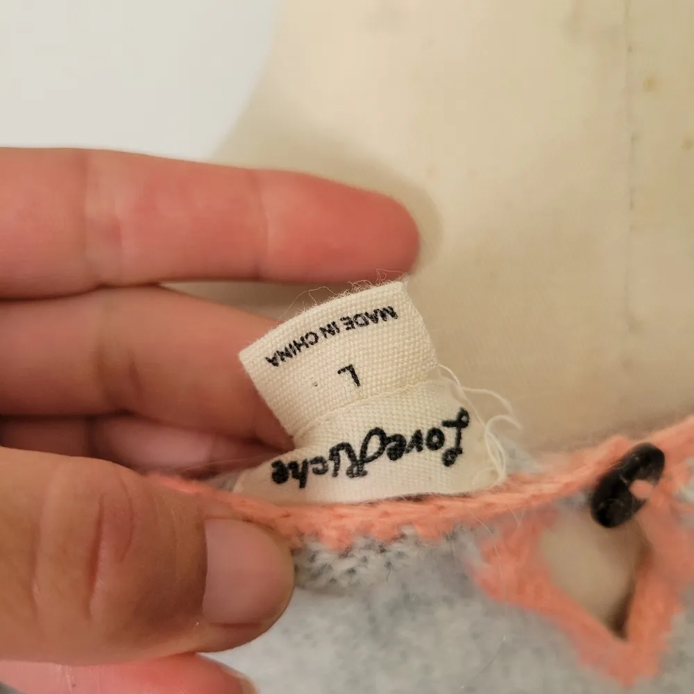 Love Riche fuzzy striped angora blend striped sweater size large - Image 6