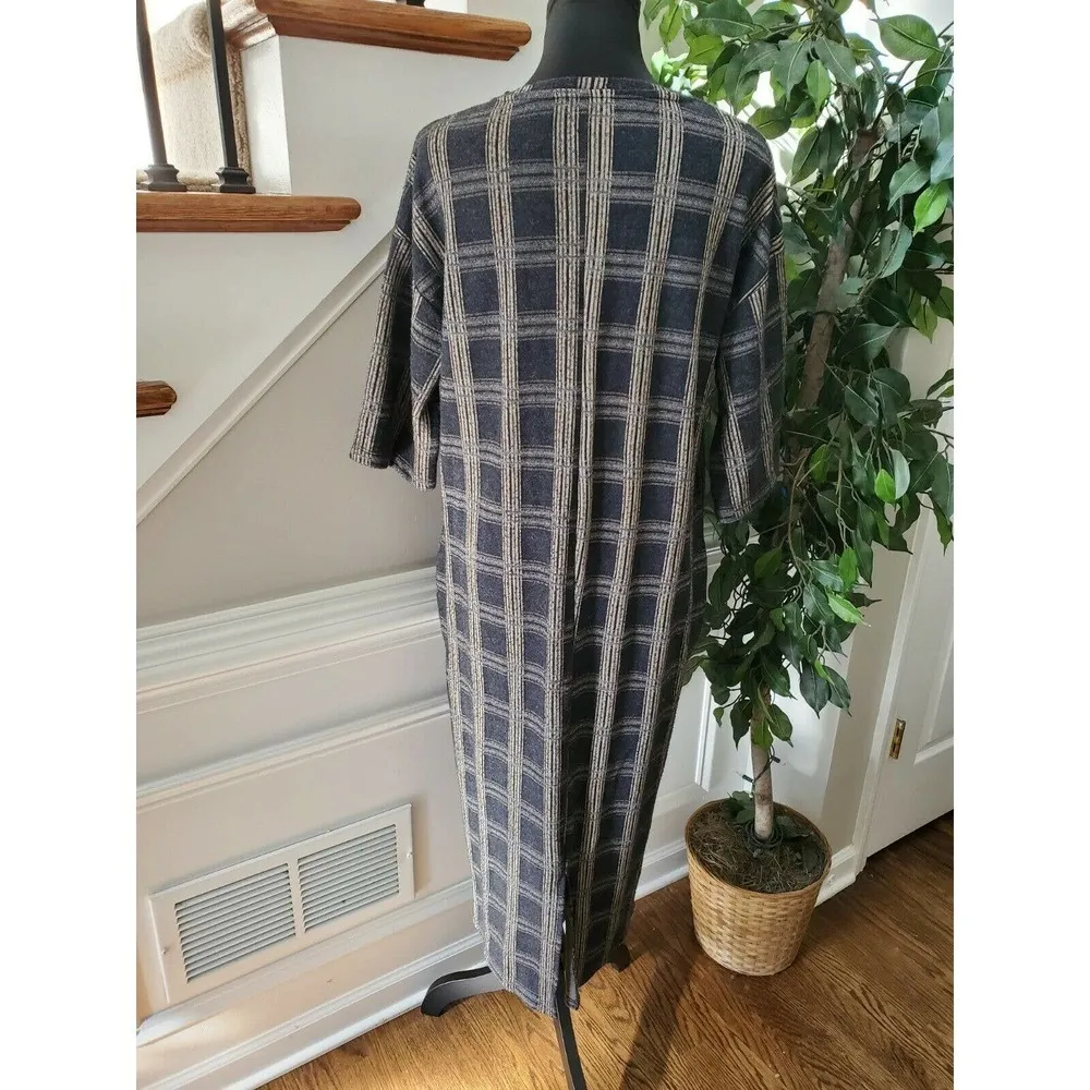 Zara Trafaluc Women's Black Polyester Long Sleeve Round Neck Long Maxi Dress M - Image 8