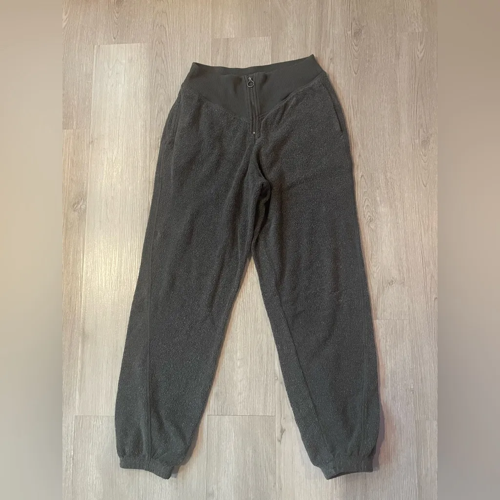 Aerie Sherpa Fleece Corset Jogger – Smoked Gray - Image 4