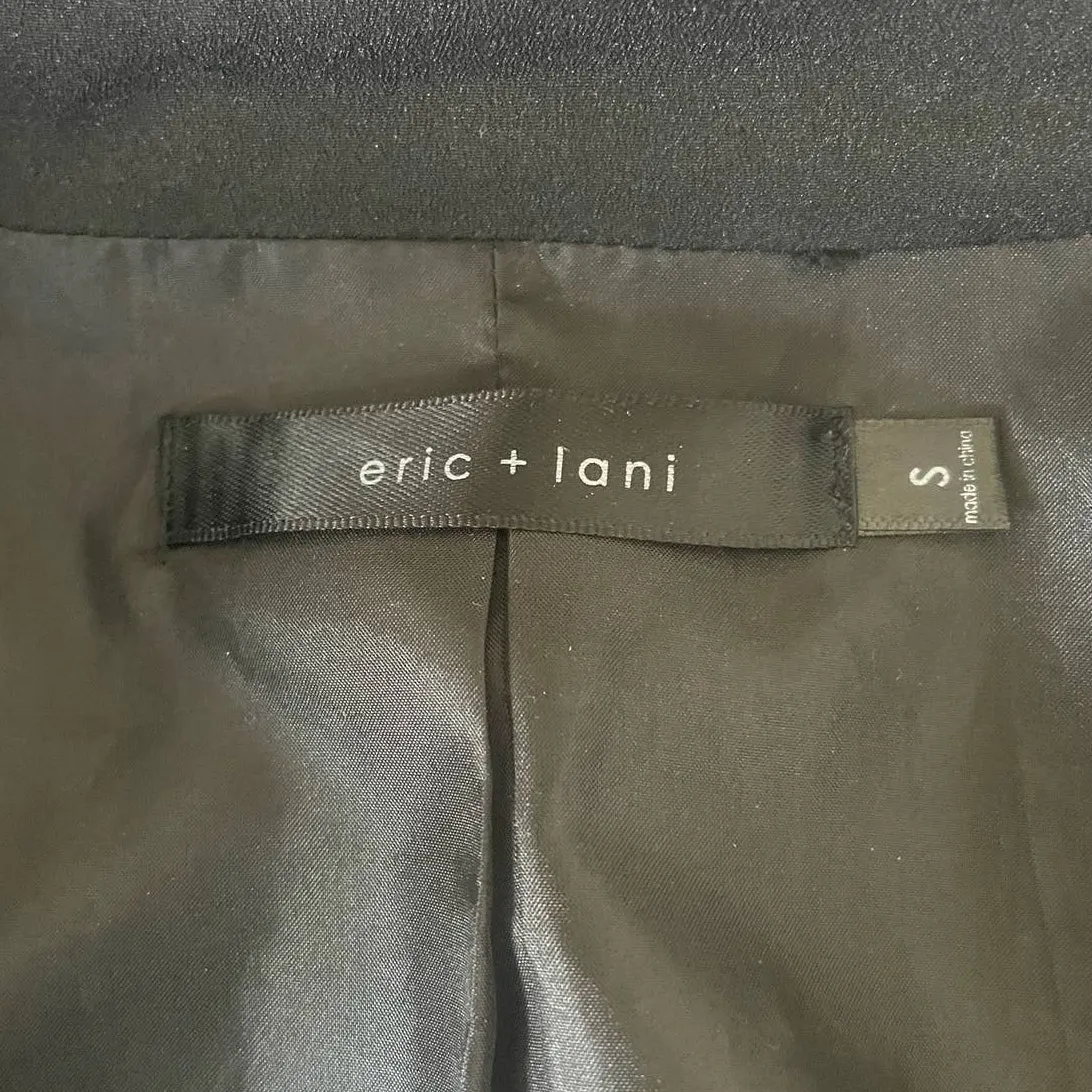 Eric + Lani Women Blazer Jacket S Black Button Closure Career‎ Officewear Event - Image 2