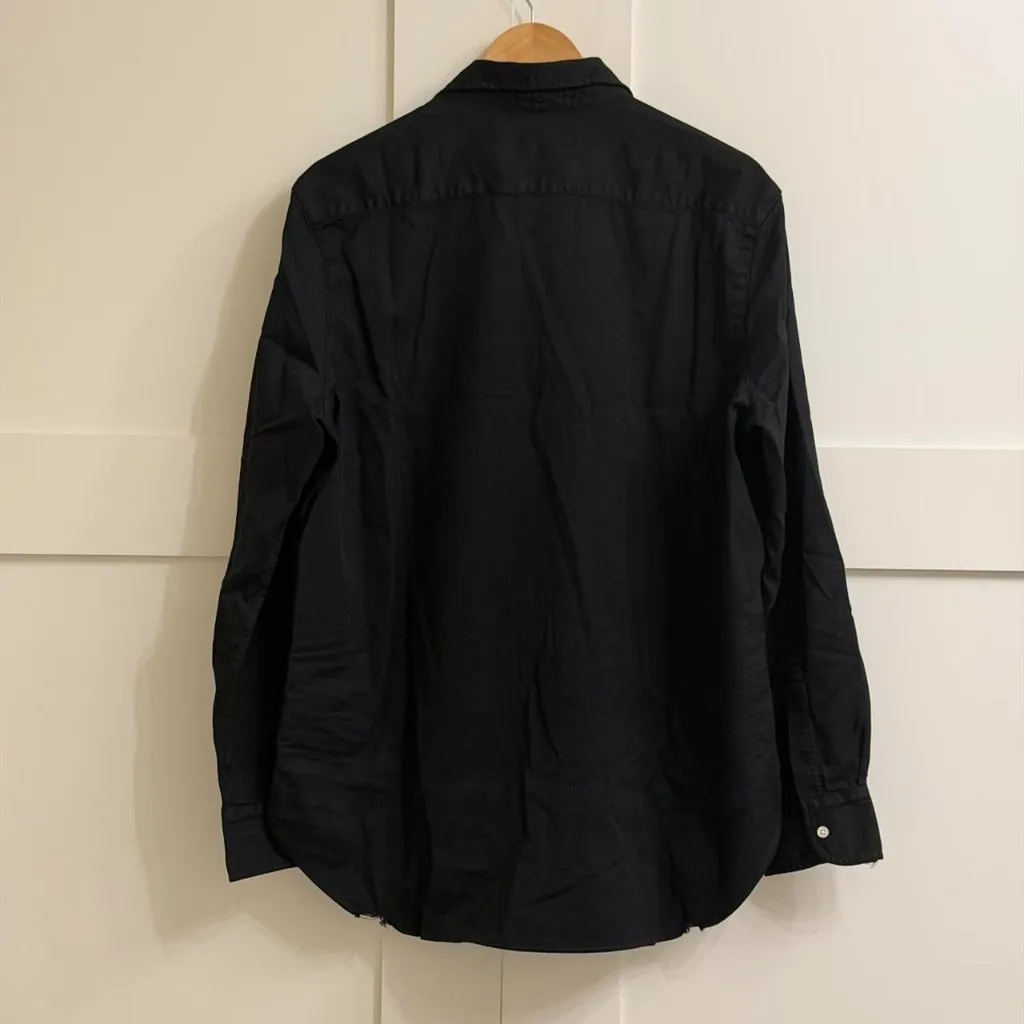 Frank & Eileen Eileen Relaxed Button Up Shirt Famous Denim in Black, Size Large - Image 7