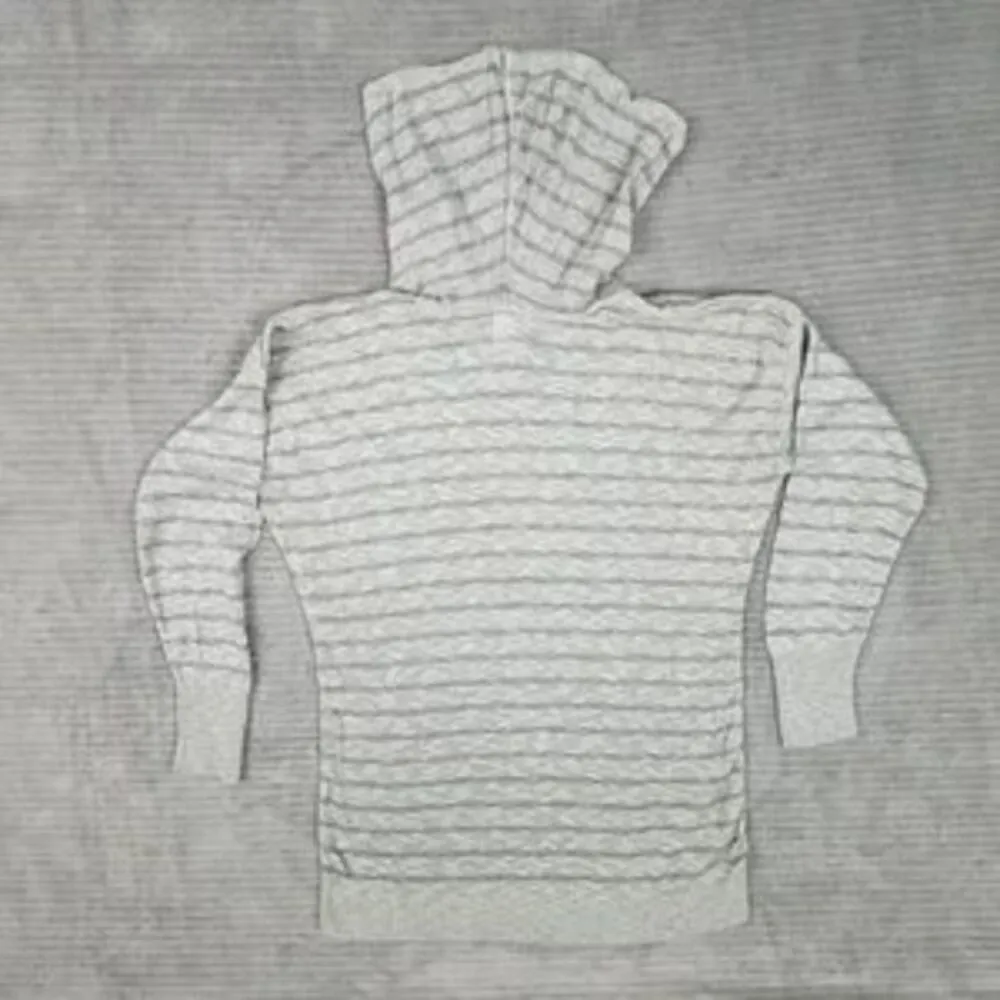 Sweet & Sinful Gray Metallic Thread Cowl Neck Pullover Sweater Women's Large - Image 4