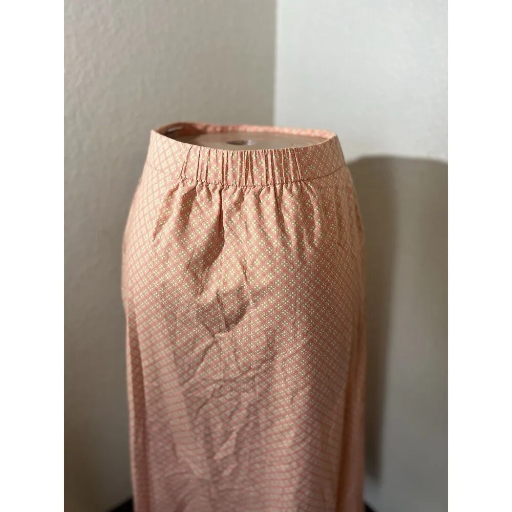 Uniqlo Womens pink Print Crepe Jersey Maxi Skirt Medium Waist 63-69m NWT #41 - Image 3