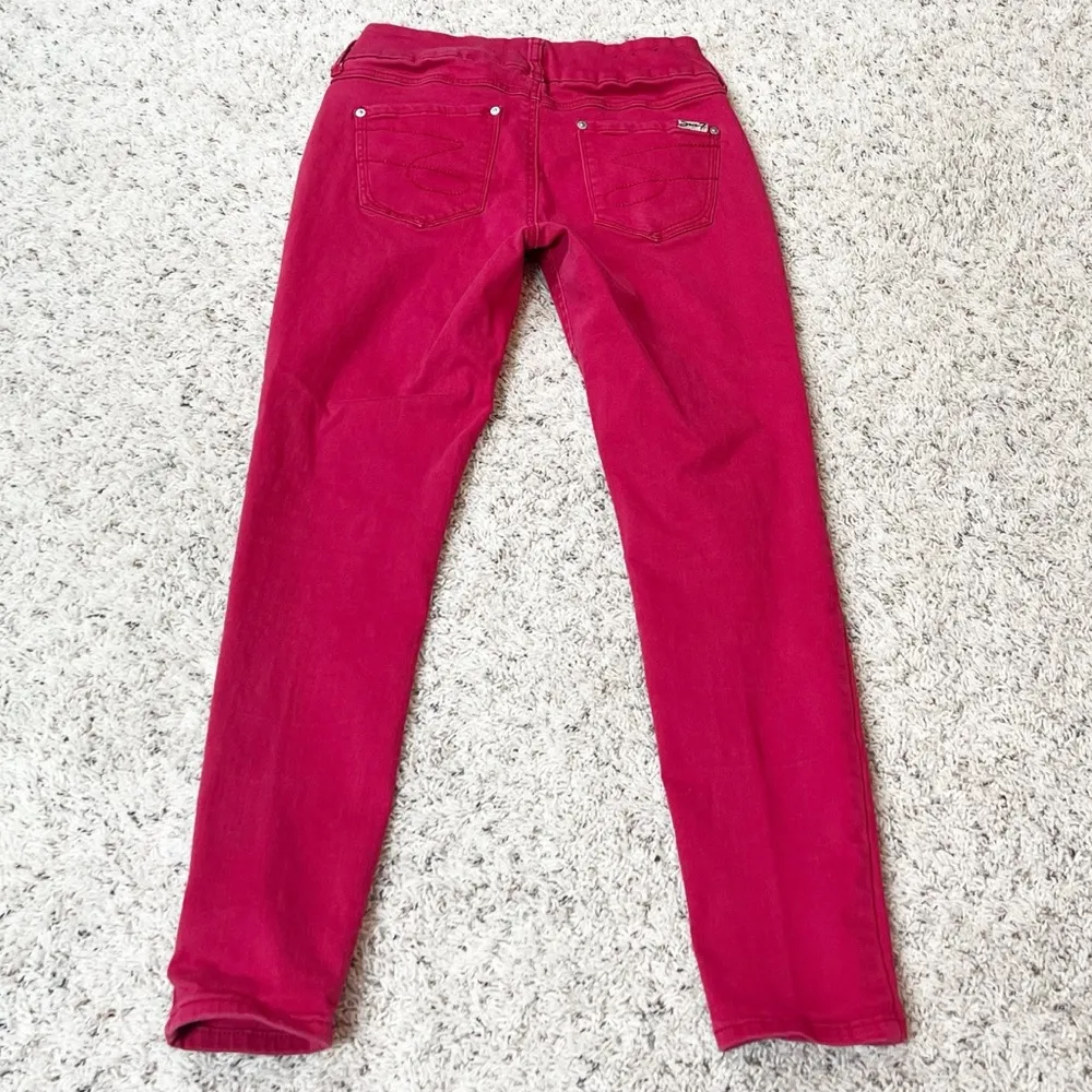Seven7 Tummless Solid Pink Mid Rise Skinny Jeans Size 10 Stretchy Pockets - Image 2
