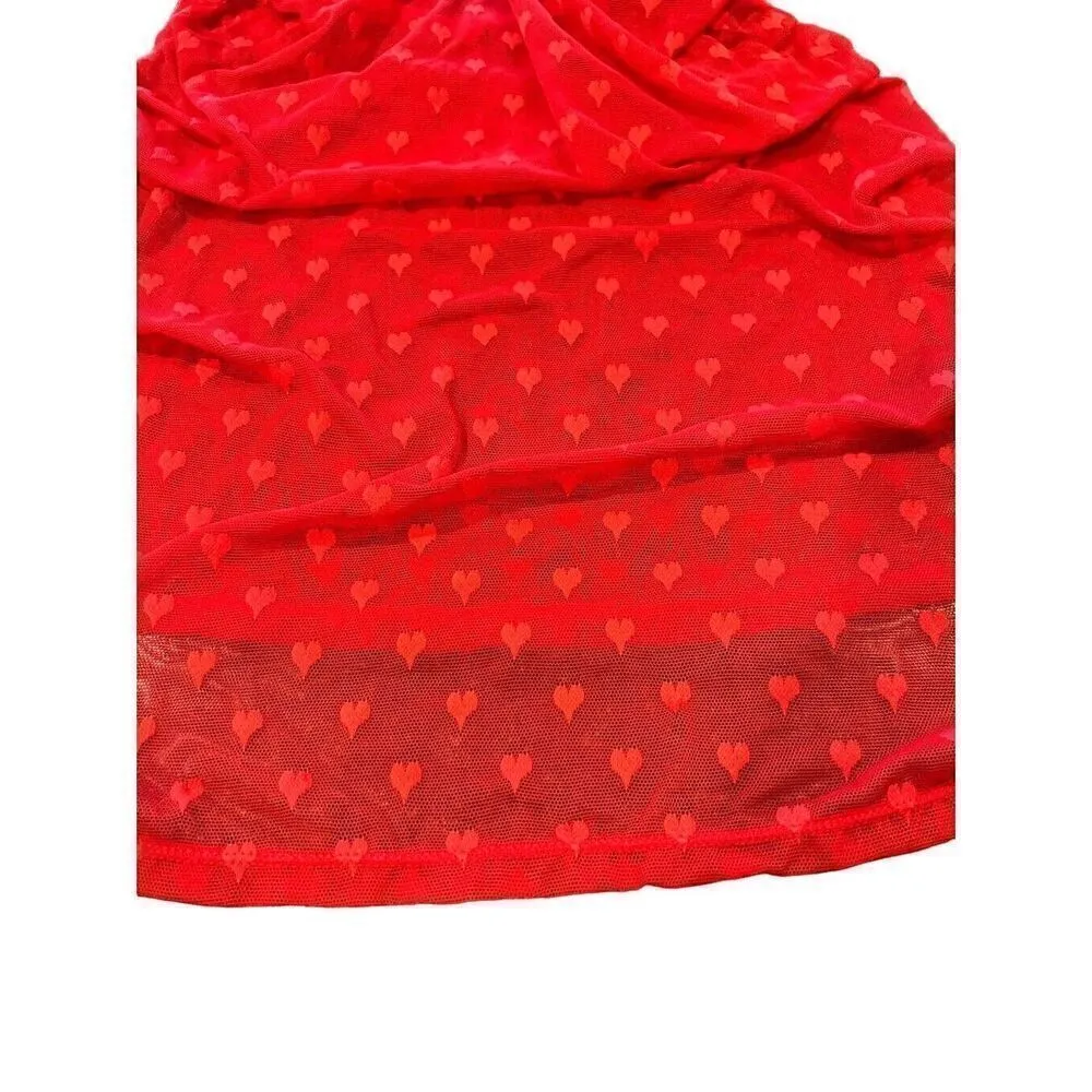 Dreamgirl Heart Back Deep V-Neck ruched maternity babydoll - Image 2