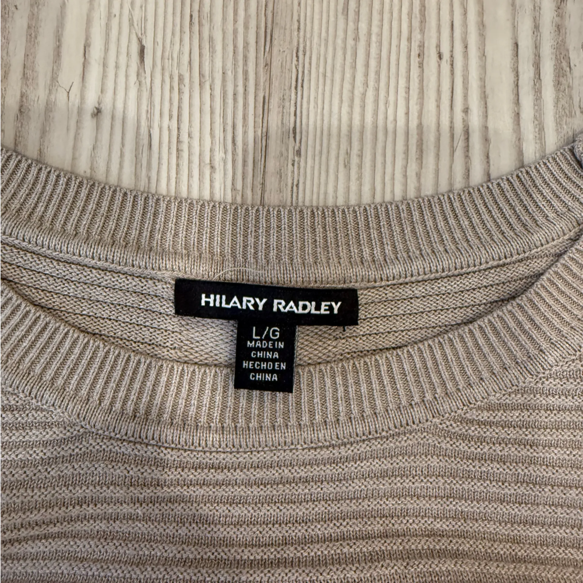Hilary Radley Beige Knit Top - Image 2