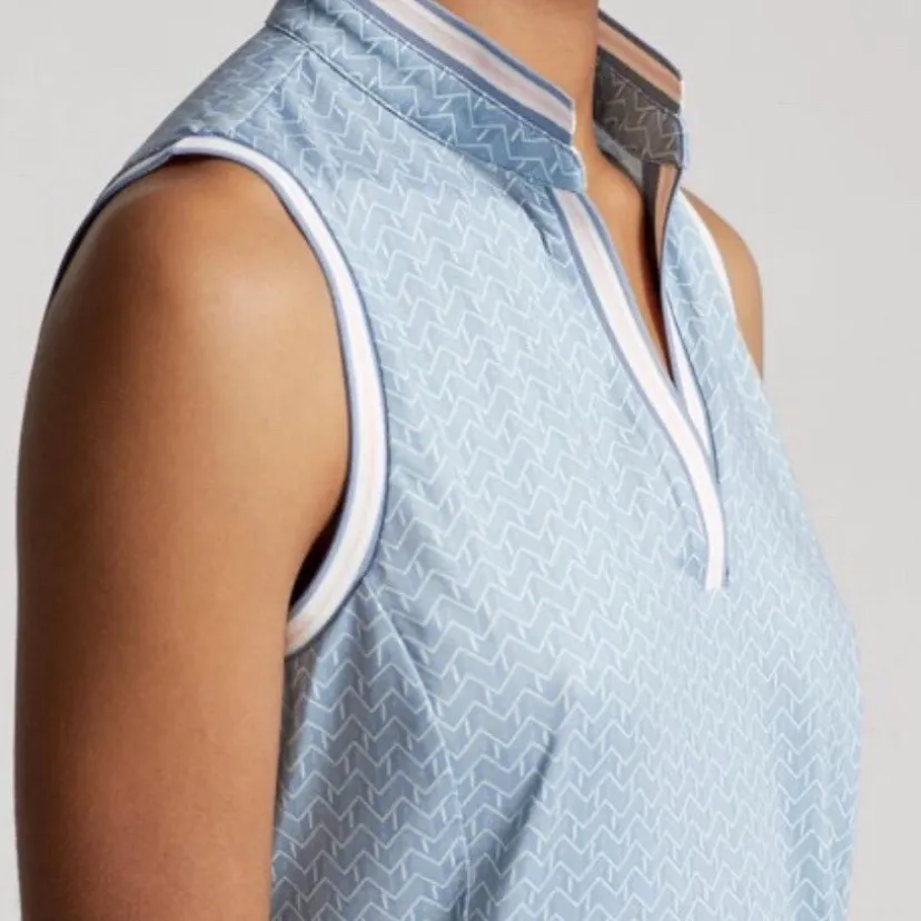 Ralph Lauren RLX size medium golf tank top athletic tennis blue white pattern - Image 2