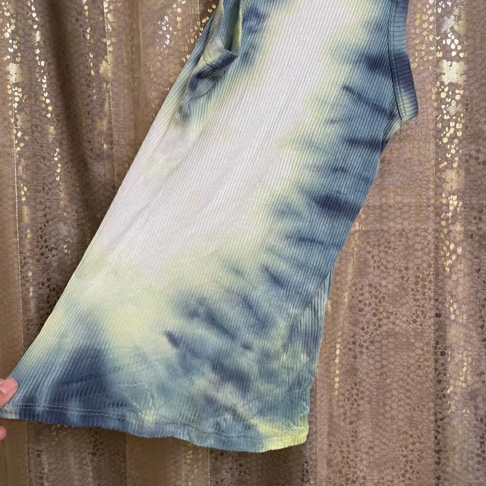 Bandier x WSLY Rivington Ribbed Tank Cream Winter Tie Dye XS NWOT - Image 5