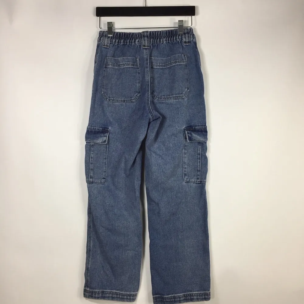 Pacsun Blue Cargo Utility Jeans Elastic Waist Size S - Image 8