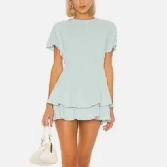 Alice and Olivia Palmira Tie Back Tiered Mini Dress - Image 8