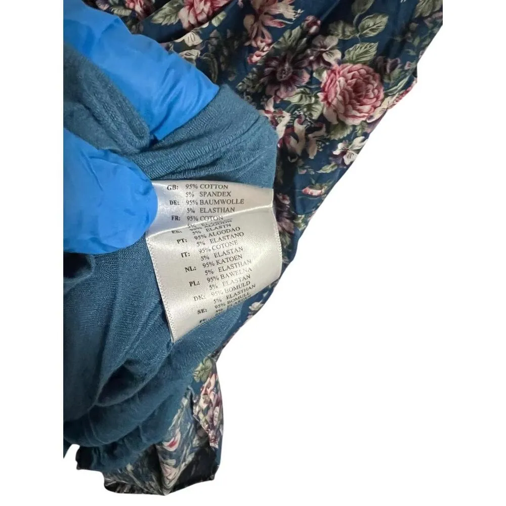 Dolly & Dotty Pinup Blue Floral Swing Dress Womens Sz UK 14 50’s Retro Style Size L - Image 7