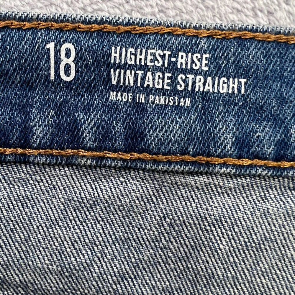 a.n.a  Jeans Womens‎ 18 Highest Rise Vintage Straight Denim Denim Distressed Mom - Image 3