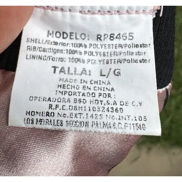 Y2K Chic Lulumari L Windbreaker Baby Pink Floral Bomber Jacket Cottage Fairycore - Image 3