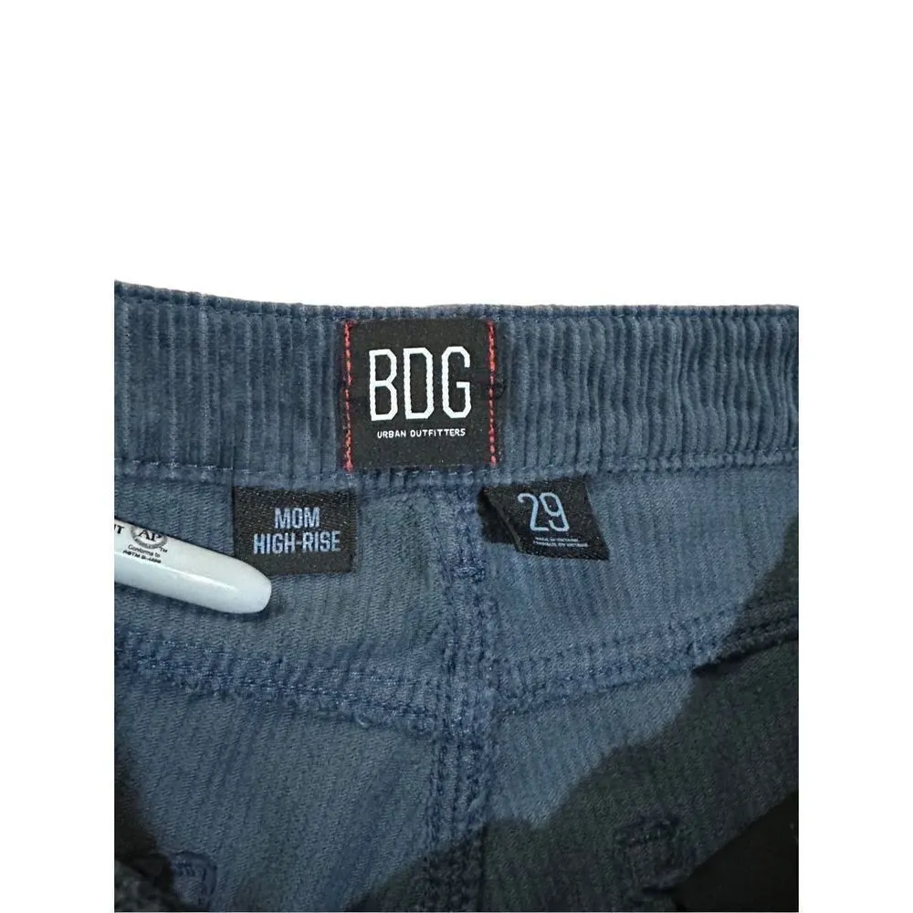 BDG Urban Outfitters Mom High-Rise Blue corduroy pants sz 29 - Image 3