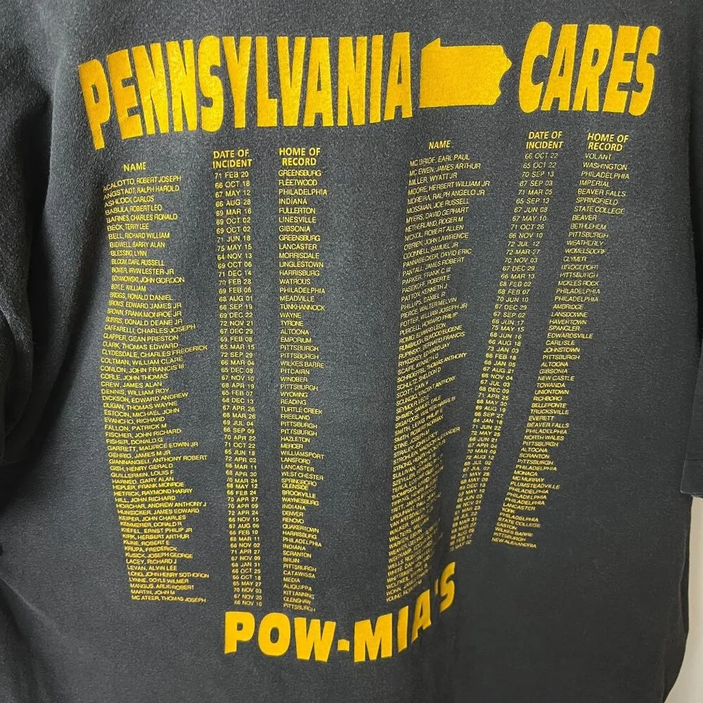 Vintage 90s Vietnam Veterans of America T Shirt Gray XL Extra Large Solid Logo - Image 6