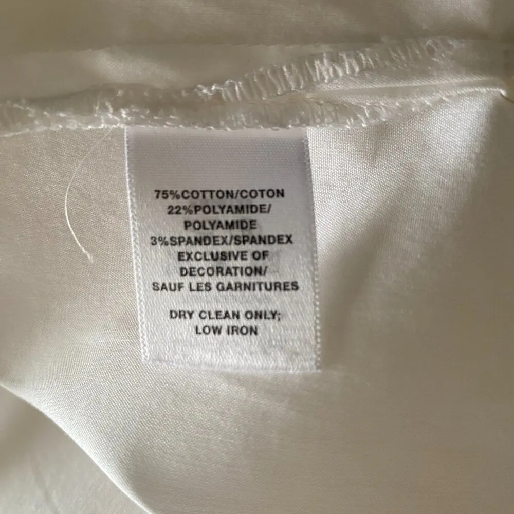 New York women's size P cream button down collared blouse sequin - Image 8