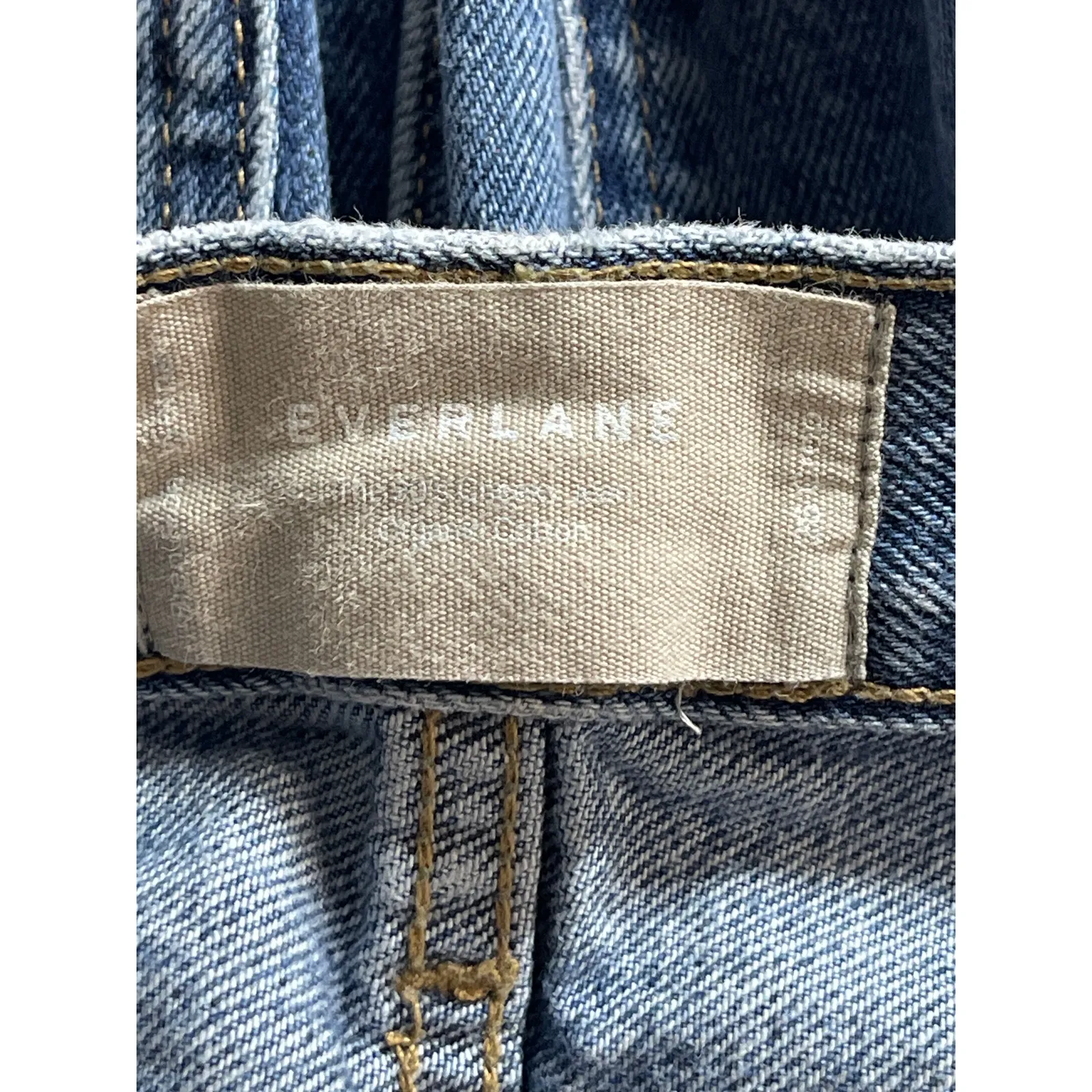 Everlane The 90's Cheeky Blue High Waisted Straight Leg Denim Jeans Pants Sz 26 - Image 4