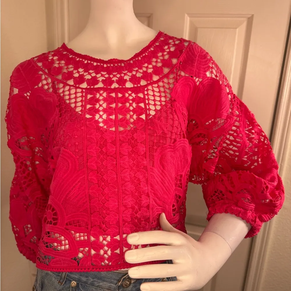 Pink Lace Women's Top - Image 2