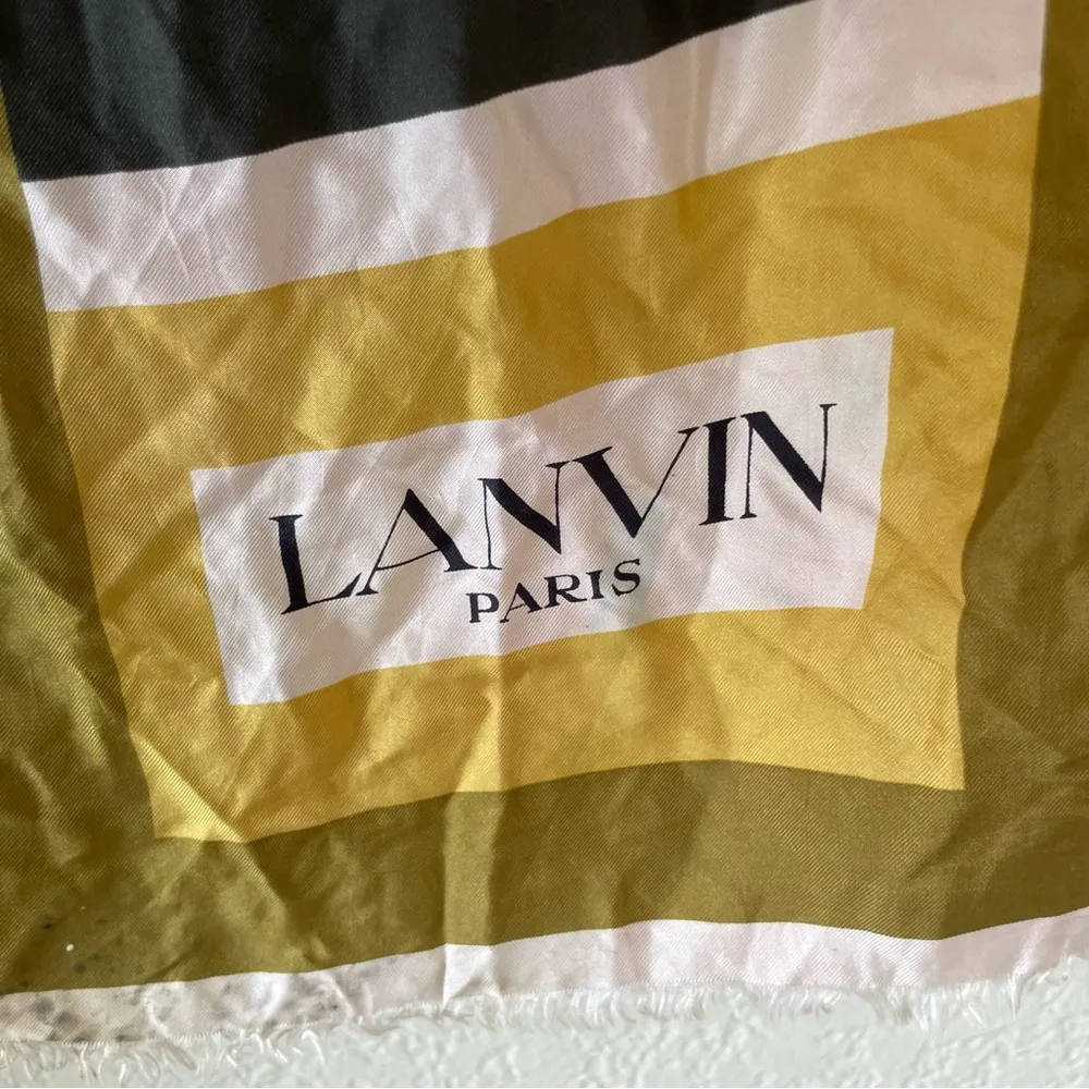 Lanvin long silk printed scarf - Image 5