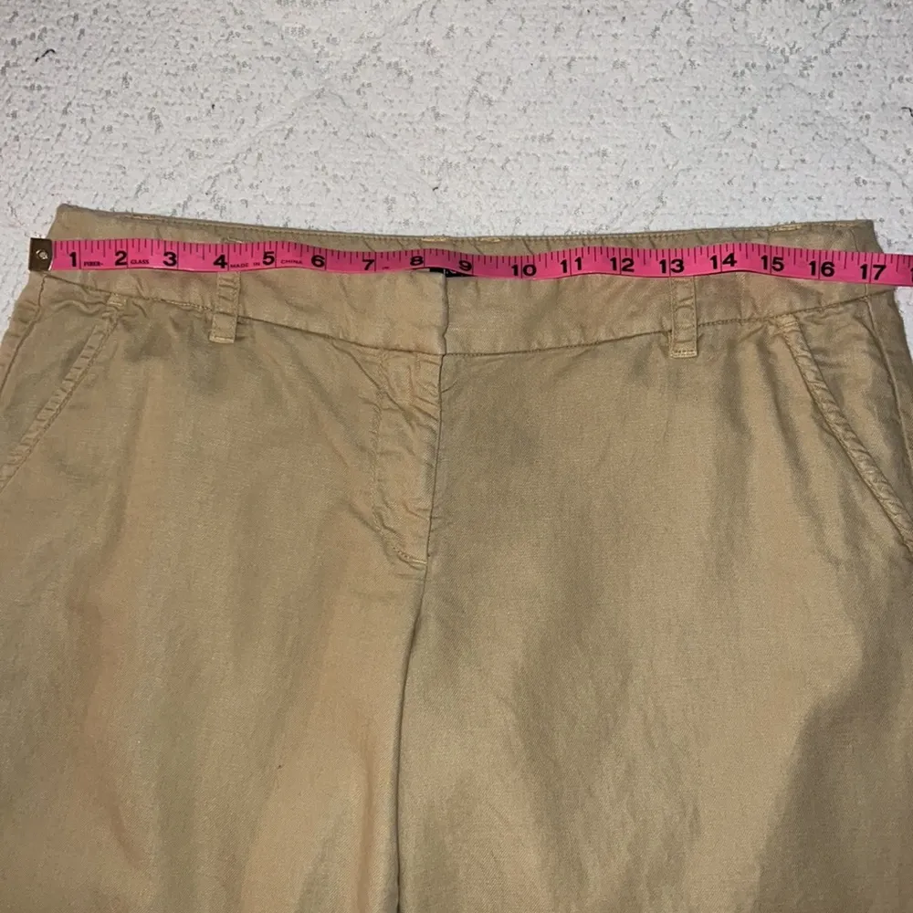 Vintage J Crew CityFit Size 10 Linen Blend Trousers - Image 12